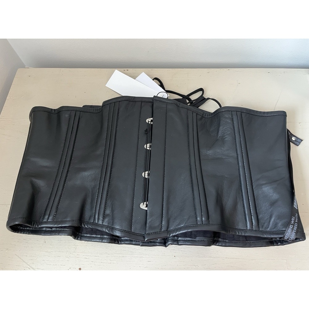 Women's Leather‎ Corset Belt Waist Training Black Punk Gothic Corset